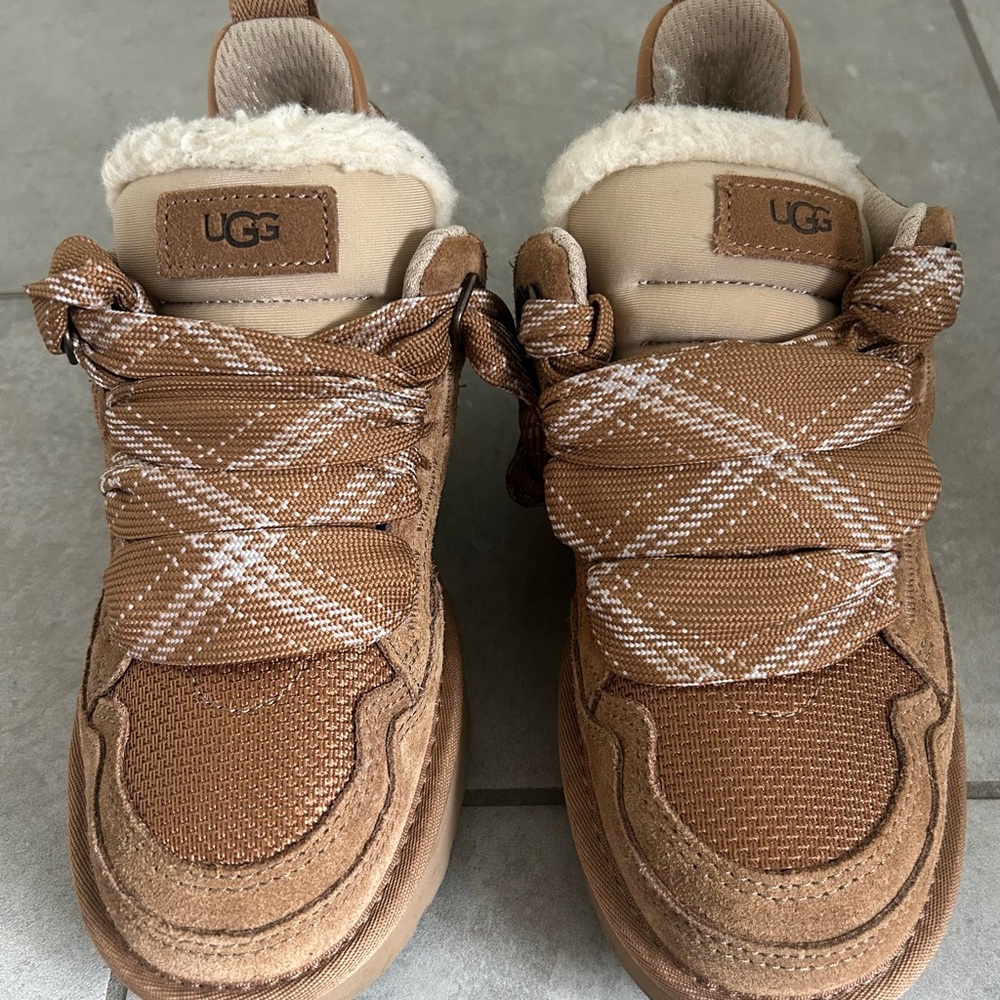 UGG Women's Brown Sneakers with Cream Details